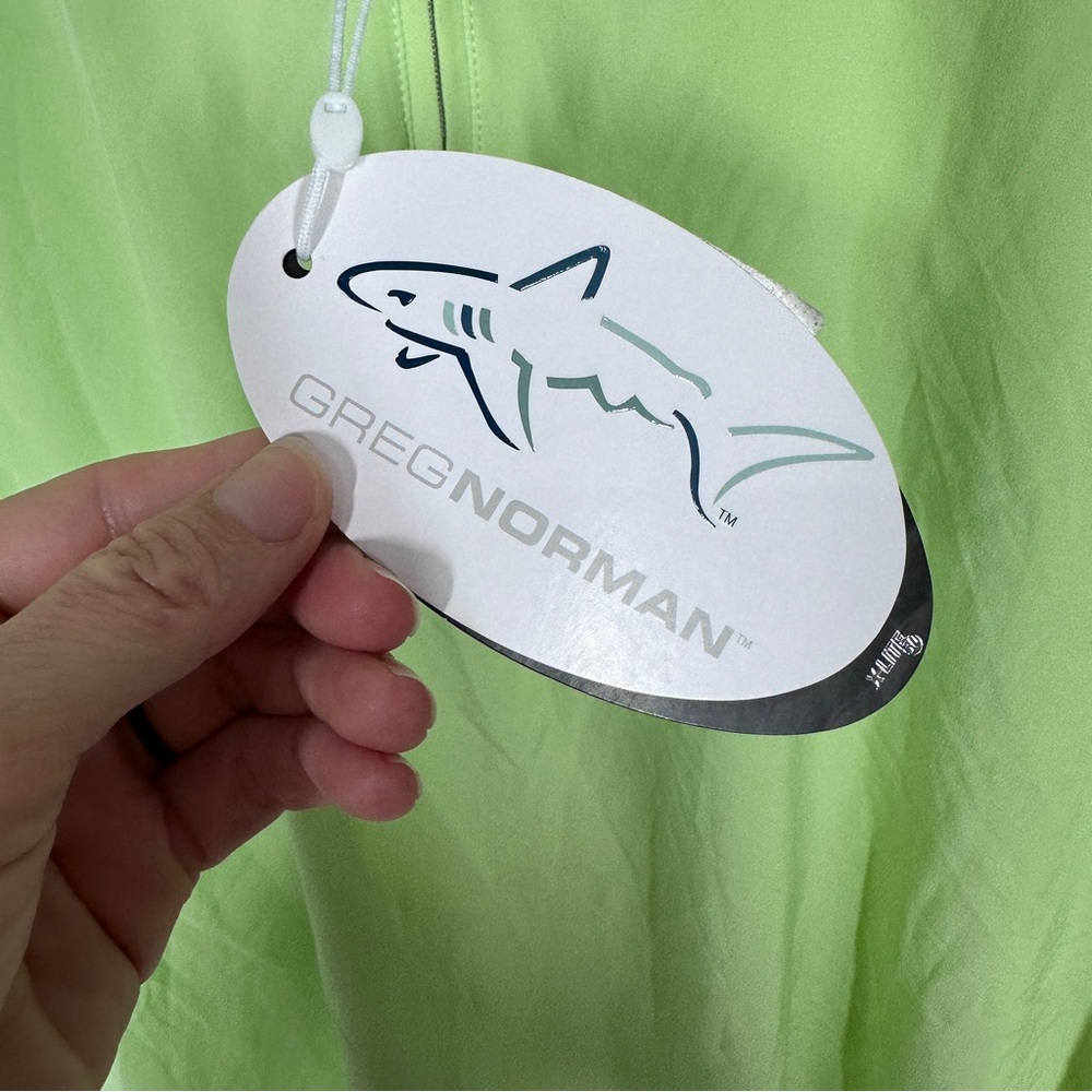 NWT Greg Norman Polo Golf Shirt XL Lime Green Champions Retreat - Picture 3 of 6